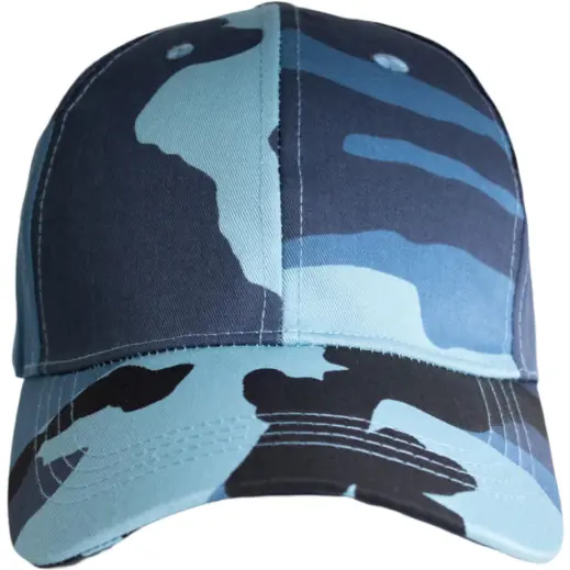 FWRD Basic 6 Panel Camo Cap Camo-Blue Front